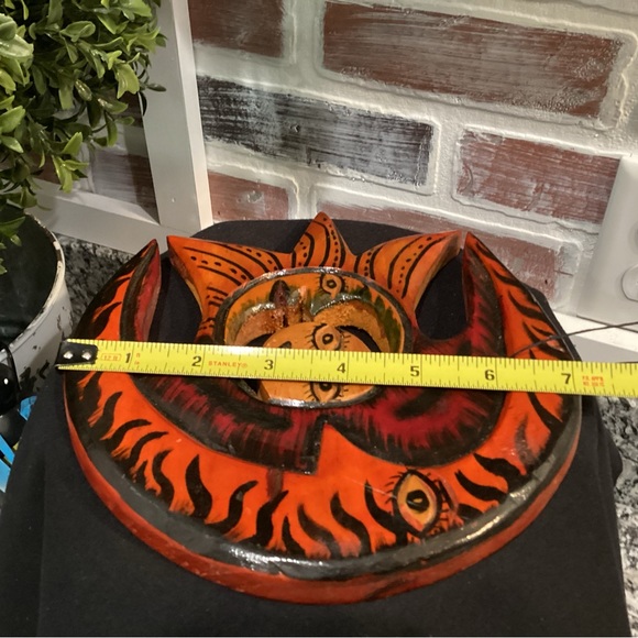 Solid Wood Crafted Sun, Moon, Star, Planet Wall Hang Decor Piece - Very Unique - Picture 8 of 9